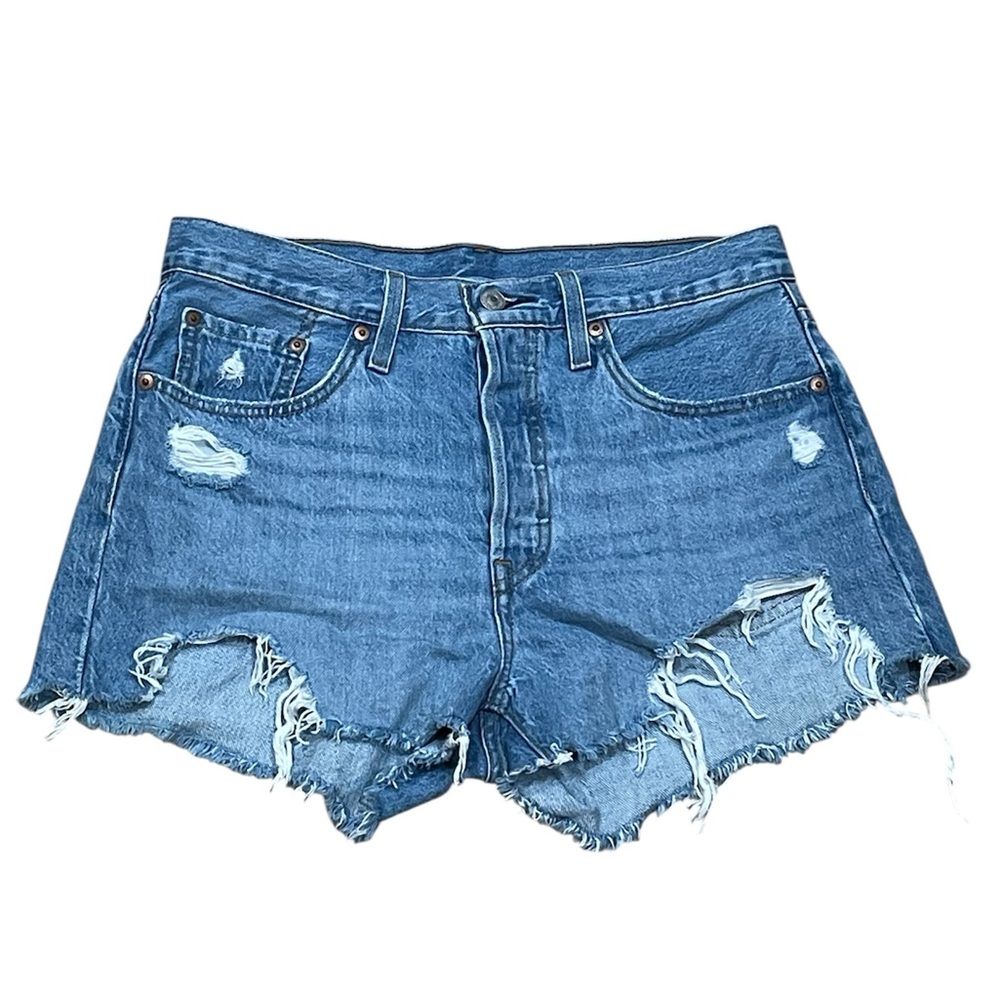 Levi's Women's 501 High Rise Button Fly Cut Offs sz 28